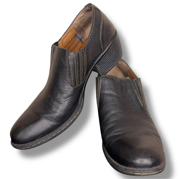 Size 10 Women’s. BOC Born Concept Black Leather Ankle Boot 2” Block Heel Western - Picture 1 of 16